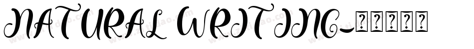 NATURAL WRITING字体转换